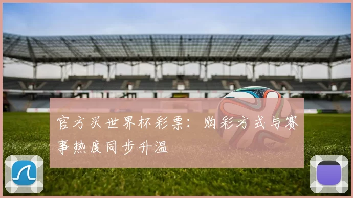 官方买世界杯彩票：购彩方式与赛事热度同步升温